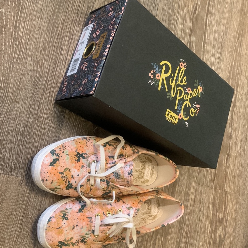 Keds 8 Medium Rifle Paper Company sneakers with minimal wear, great condition - Picture 5 of 7